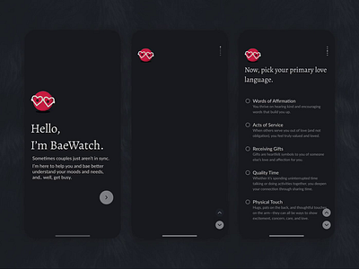 Introducing BaeWatch by Baesic app dark ui design ui