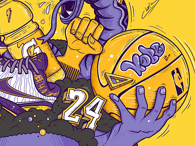 Kobe Bryant tribute illustration by Chris Stoudt on Dribbble