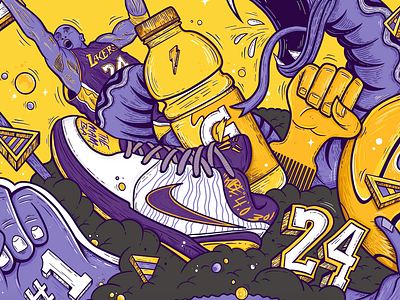 Kobe Bryant tribute illustration by Chris Stoudt on Dribbble