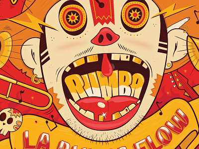 La Rumba Flow album art album art illustration ilustración instrumentos instruments music musica pachanga party