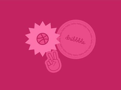 Hello Dribbble! cool dribbble graphic design graphicdesign hello dribbble hellodribbble sticker