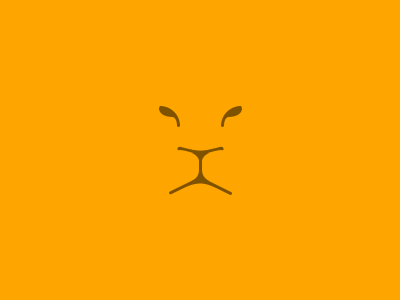 Lion animal design eyes lion negative space nuion safari serious