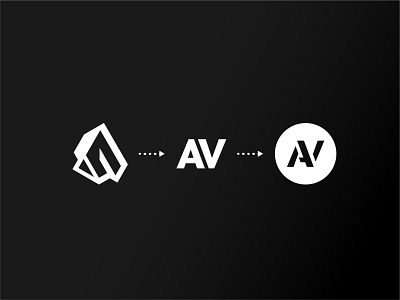 Ash V logo evolution