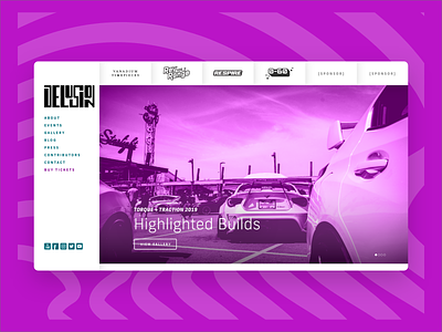 Delusion desktop design automotive branding car show identity landing page landingpage ui web design website