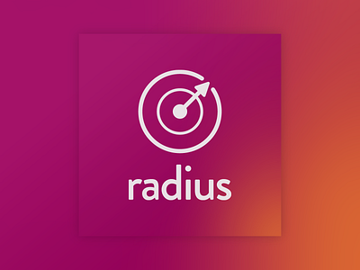 Radius application icon app branding app icon branding clean design friend finder logo