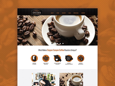 Copper Canyon Coffee coffee icons web design