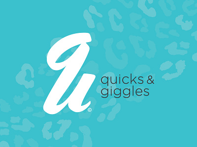 Quicks & Giggles identity identity system leopard logo