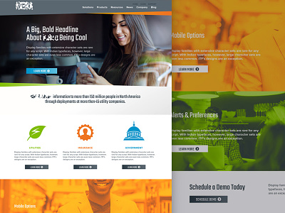 Mobile Service Homepage home page site design