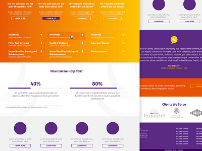 Work Safety WIP healthcare homepage site design