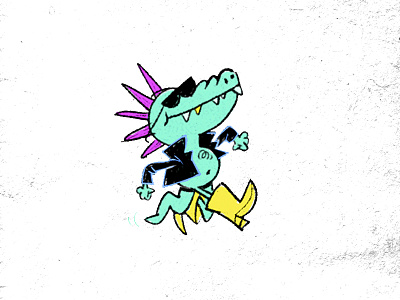cool croc boots cartoon crocodile illustration