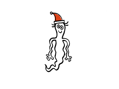 Christmas ghost cartoon christmas ghost illustration