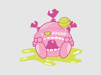I Love Sugar 2018 design illustration