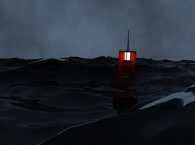Stormy ocean 3d animation app blender branding compositing cycles design illustration logo