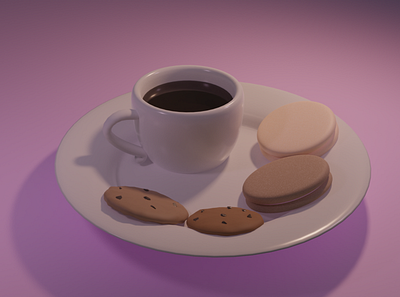 Coffee Plate 3d animation app blender branding compositing cycles design illustration logo