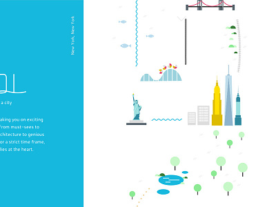 City illustrations city flat illustration landing page new york vector