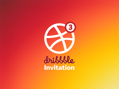 3 Dribbble Invitations draft dribbble giveaway invitation invitations invite