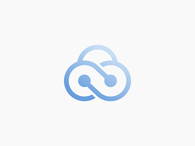 Infinicloud branding cloud design futuristic graphic design illustration logo modern security technology ui ux vector