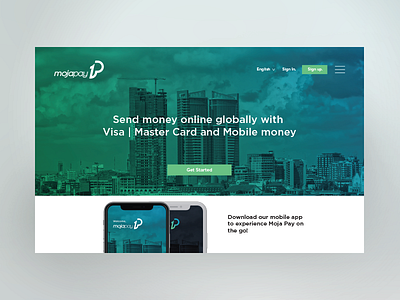 Moja Pay website UI app ui website