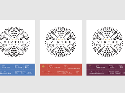 Virtue Cellars Wine Labels V1