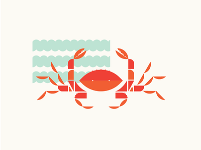 Crab astrology crab illustration illustrator minimal palette