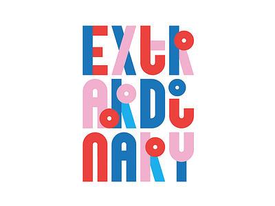 Extraordinary block letters custom type extraordinary letters type type design