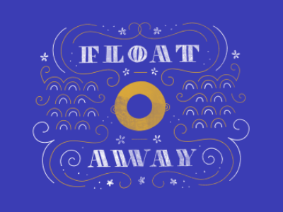 Float Away design float floataway hand type lettering procreate summer type