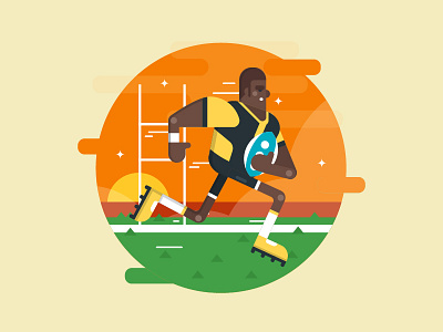 Rugby Player Illustration