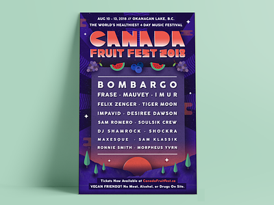 Canada Fruit Festival adobeillustator applepencil design flyer illustration ipad pro music poster procreate typography