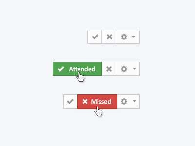 Action buttons attended buttons hover missed ui ux