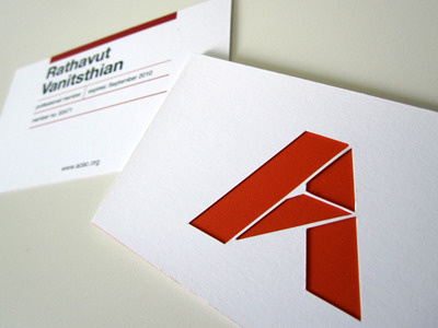 Adac Membership Card branding business card die cut logo logotype membership print