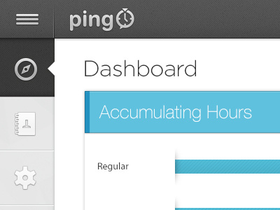 Employee Attendance Dashboard account app black blue compass dashboard gear icons navigation sidebar ui ux webapp