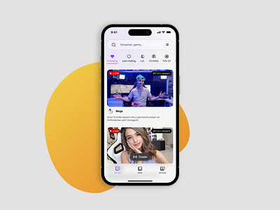 Twitch Redesign - Concept app mobile redesign ui ux