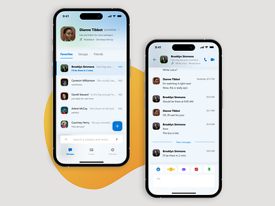 MSN Messenger - App Concept app mobile redesign ui ux