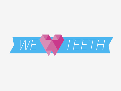 WE LOVE TEETH hearth illustration illustrator love teeth