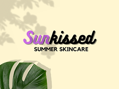 summer skincare [logo+brand name] branding design graphic design illustration logo typography vector