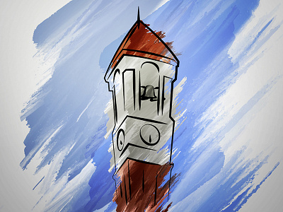 Bell Tower Illistration bell illistration ncaa purdue tower university