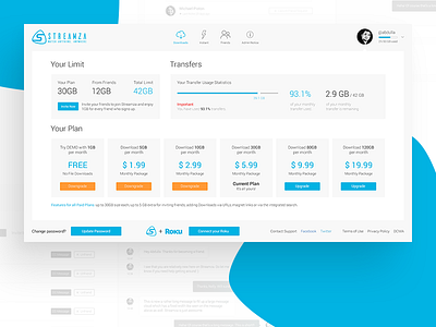 Streamza Web App Design