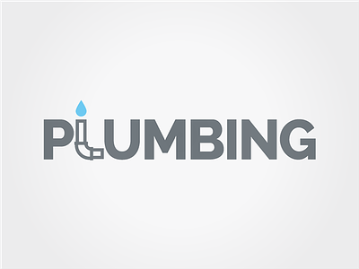 Plumbing logo concept logo pipe plumbing typographic typography water