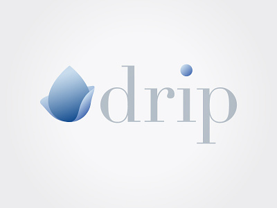 Drip logo blue design drip drop logo water