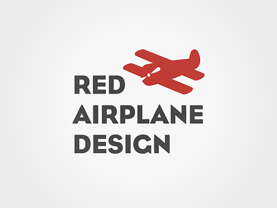 Red Airplane Design logo airplane branding design firm logo red