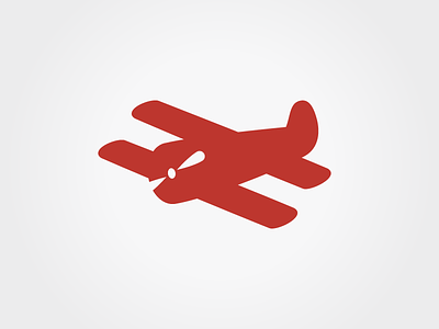 Red Airplane Design logo airplane branding gestalt icon logo red