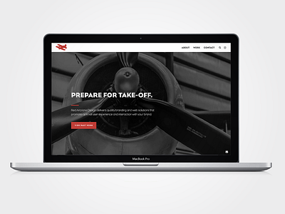 Red Airplane Design LLC website airplane black and white branding design red simple ui ux web design web development website wordpress