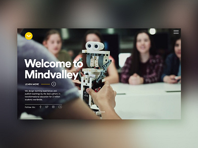 Mindvalley Home Page fullscreen home minimal page ui uiux ux web website