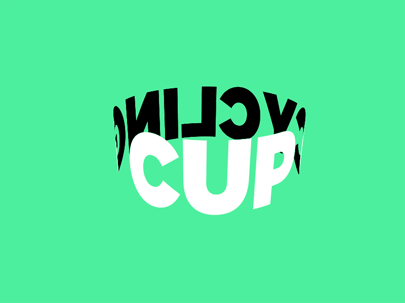 Cup Cycling Logo Animation branding design gif identity kinetic typography logo logo animation typograpgy