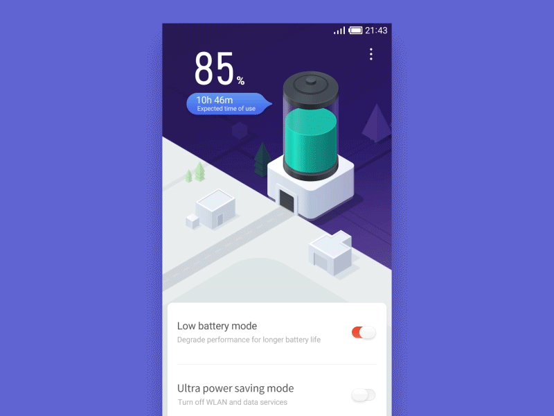 Battery Management app ui