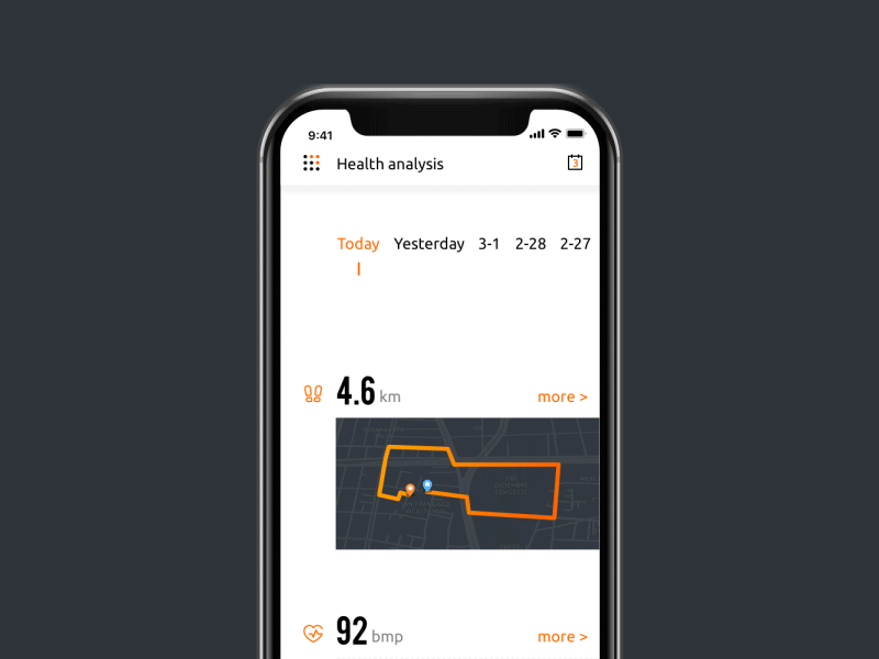 Workout Tacker 30 days design ui