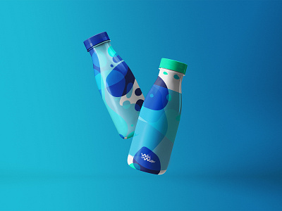 Wai Water Bottle Design brand design branding identity design package design packaging