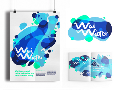 Wai Water Branding brand design brandidentity branding identity design layout logo logo design print design