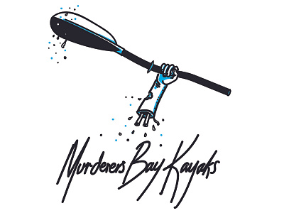 Murderers Bay Logo design digital illustration logo identity design illustration kayaking