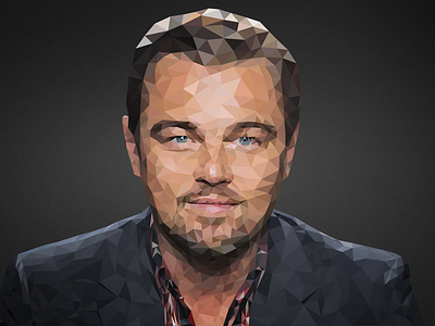 Leonardo DiCaprio adobe illustrator design graphics illustration low poly
